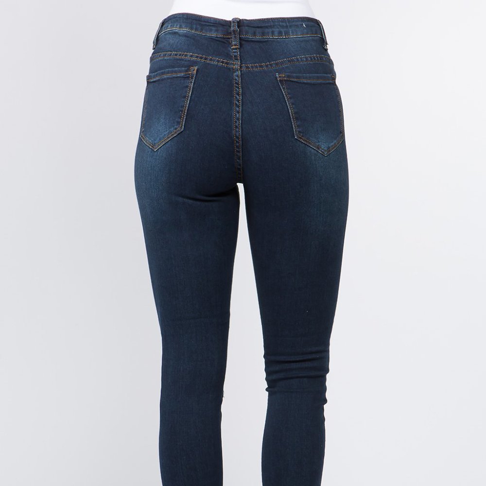 Dark Blue  High Waist Jeans